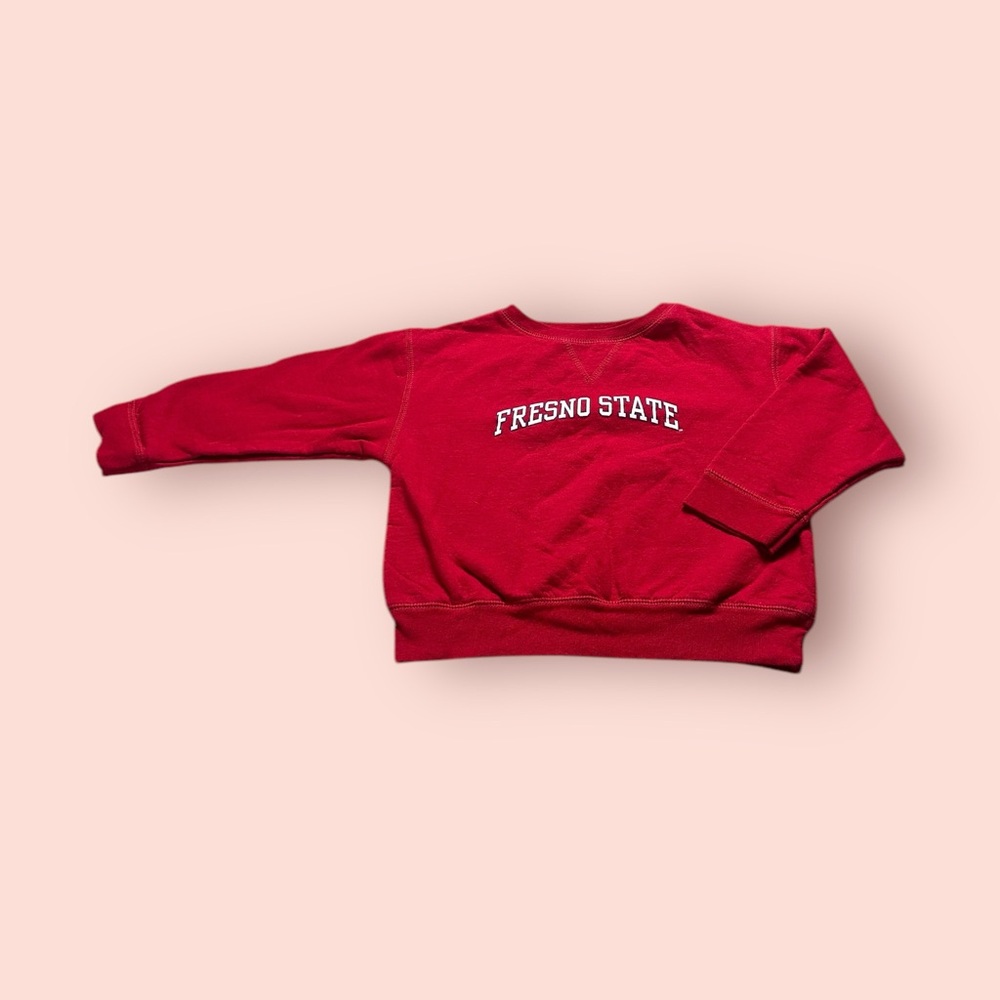 Toddler College Kids Red Fresno State Crewneck Sweatshirt Size 5/6T